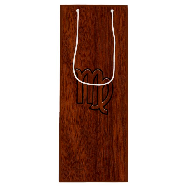 Våg Zodiac-inloggning Rik Mahogany Wood Stil (Framsidan)