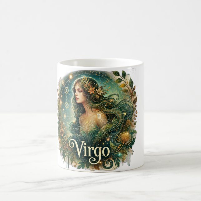 Våg Zodiac Mugg - Jordlig och mystisk design ♍ ✨ (Center)