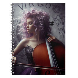 Våg Zodiac Musician Cello Anteckningsbok