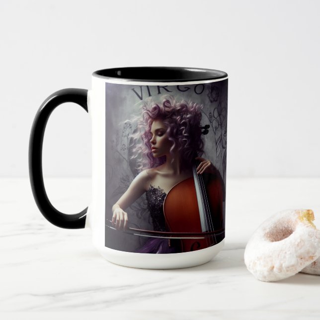 Våg Zodiac Musician Cello Mugg (Med munk)