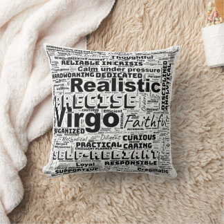 Våg Zodiac Ord Cloud Inspiration Dekorativ kudde