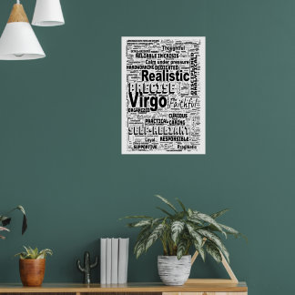 Våg Zodiac Ord Cloud Inspiration Poster (M-L)