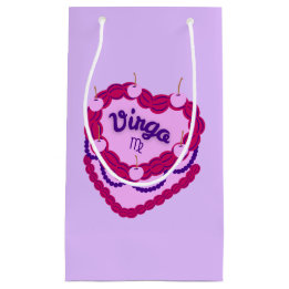 Våg Zodiac Pastel Heart Birthday Cake