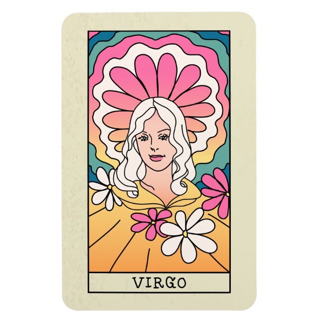 Våg Zodiac Sign Abstrakt Art-Vintage Magnet (Vertikal)