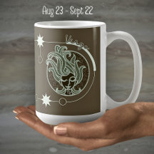 Våg Zodiac Sign Astrology Mandala Brown Grönt