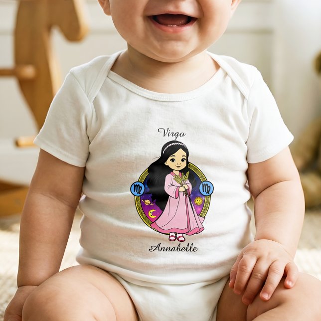 Våg Zodiac Sign Astrology Tecknad Horoscope T Shirt (Skapare uppladdad)