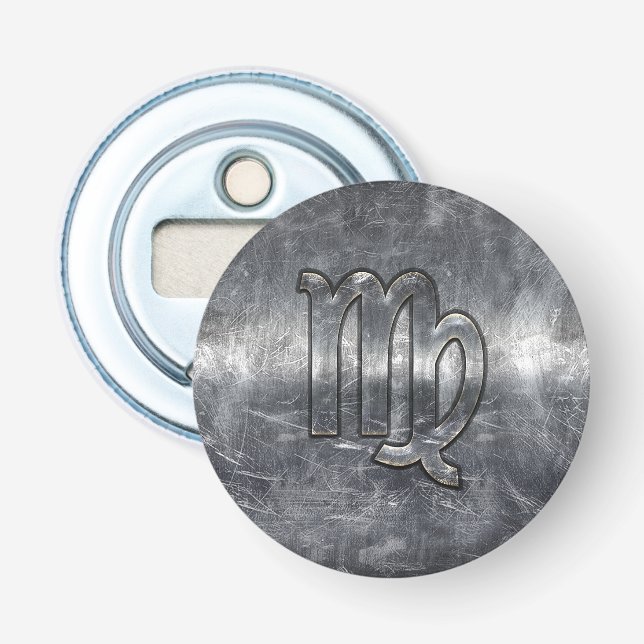 Våg Zodiac Sign Grunge Distress Stil Flasköppnare (Framsidan)