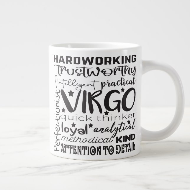 Våg Zodiac Sign Mugg Jumbo Mugg (Höger)