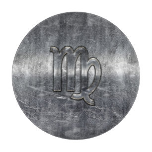 Våg Zodiac Sign Silver Grunge Distress Stil