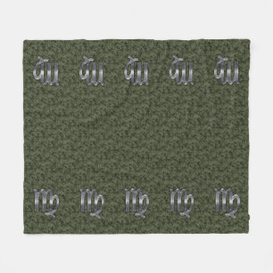 Våg Zodiac-skylt på Woodland Digital Camo Fleecefilt
