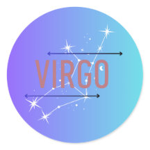 Våg Zodiac Sticker Blue
