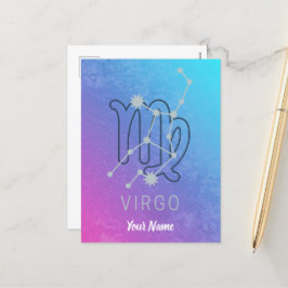 Våg Zodiac Stjärntecken Horoscope Constellation Helg Vykort