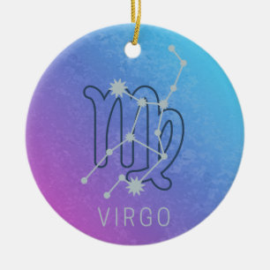 Våg Zodiac Stjärntecken Horoscope Constellation Julgransprydnad Keramik