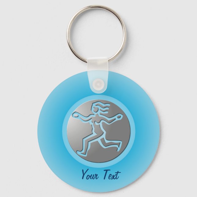 Våg Zodiac Stjärntecken Premium Silver Nyckelring (Framsida)