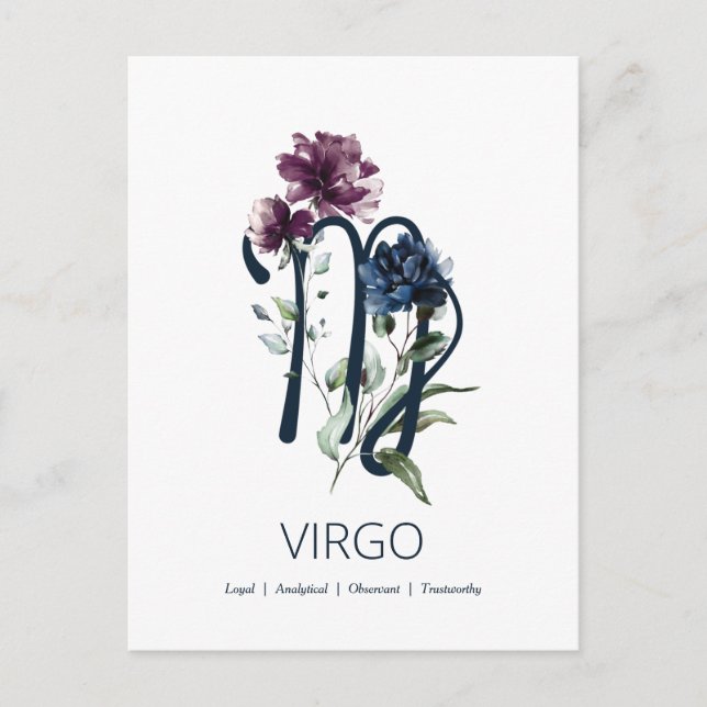 Våg Zodiac Stjärntecken Vykort (Framsida)