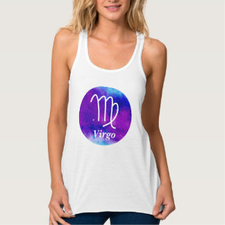 Våg Zodiac Symbol Space Nebula Linne Med Racerback