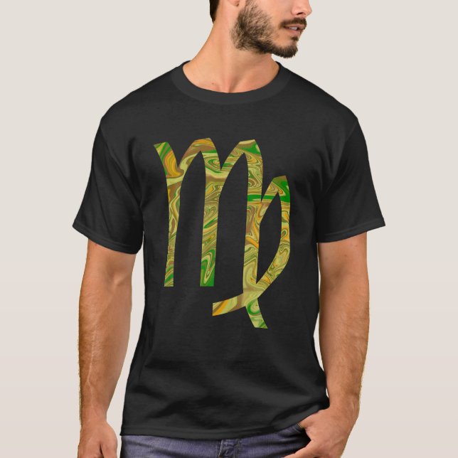 Våg Zodiac-tecken August Horoscope Birth T Shirt (Framsida)