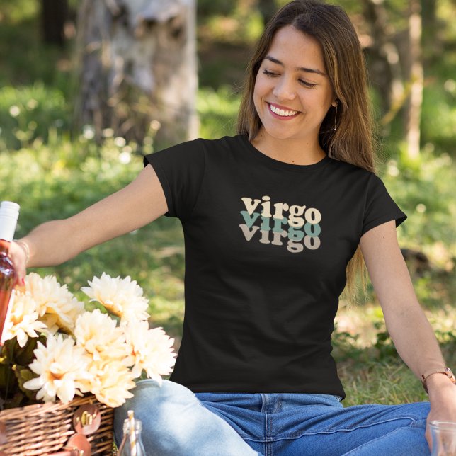 Våg Zodiac-tecken | Grönt & Brown Power Färg T Shirt (Skapare uppladdad)