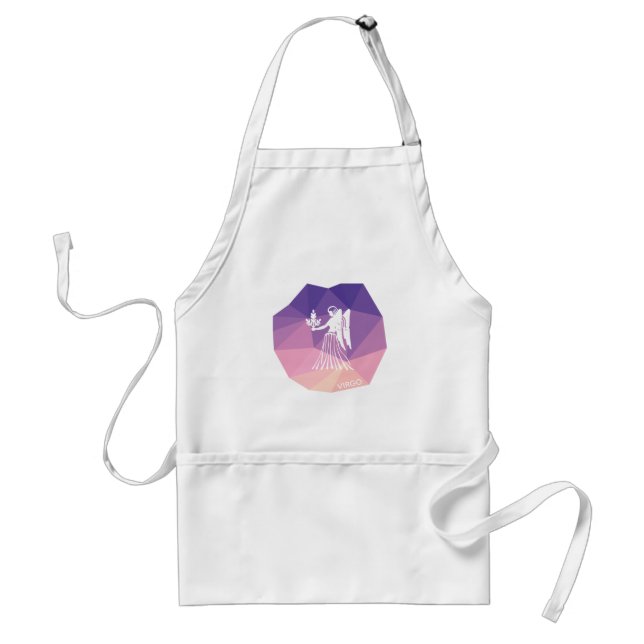 Våg zodiac-tecken lila modern formgivning apron förkläde (Framsidan)