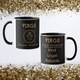 Våg Zodiac-tecken med symbol och spår Mugg