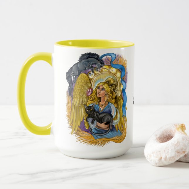 Våg Zodiac-tecken Mugg (Med munk)