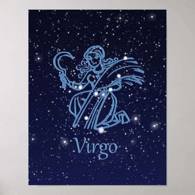 Våg Zodiac-tecken och -konstellation Poster (Framsidan)