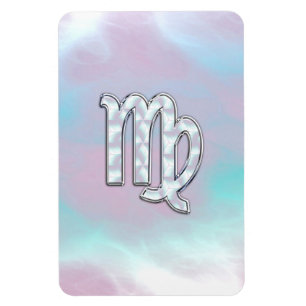 Våg Zodiac-tecken på Pastels Mor i Pearl Magnet
