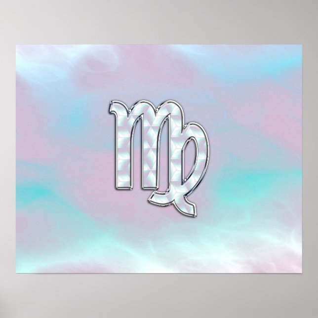 Våg Zodiac-tecken på Pastels Mor i Pearl Poster (Framsidan)