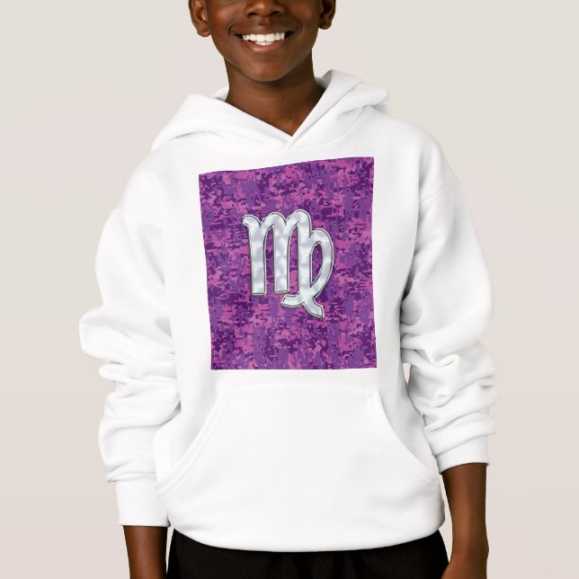 Våg Zodiac-tecken på Rosa Digital Camouglage Tee Shirt (Framsida)