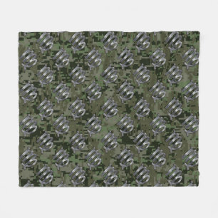 Våg Zodiac-tecken på Woodland Digital Camo Fleecefilt