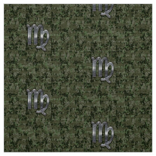 Våg Zodiac-tecken på Woodland Digital Camo Tyg