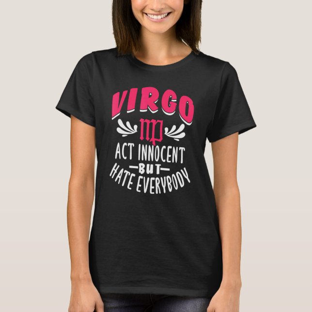 Våg Zodiac-teckendesign T Shirt (Framsida)