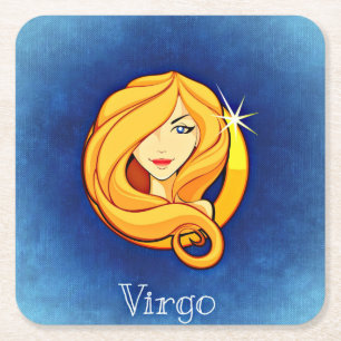 våg zodiac underlägg papper kvadrat