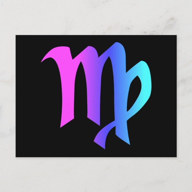 Våg Zodiac-vykort Vykort (Framsida)