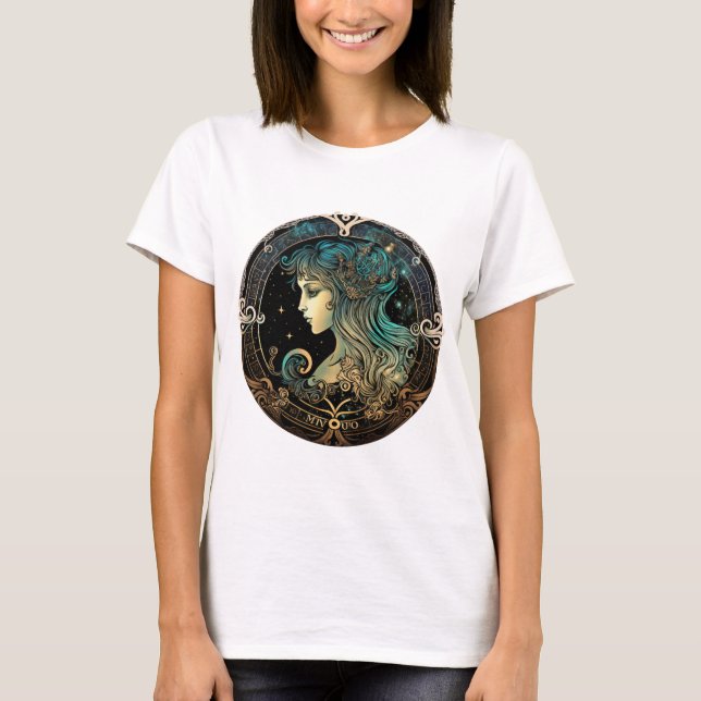 Våg Zodiac Woman T Shirt (Framsida)