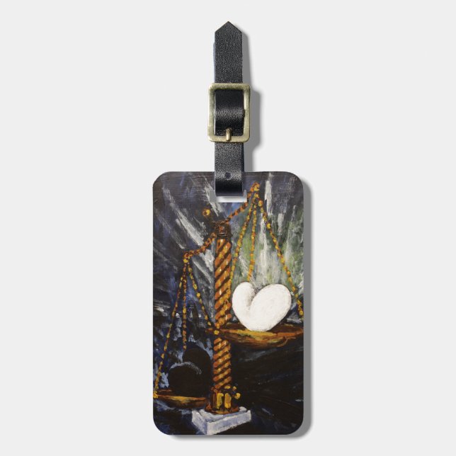 Väga av en skurkroll och tända hjärta bagagebricka (Vertikal Framsida)