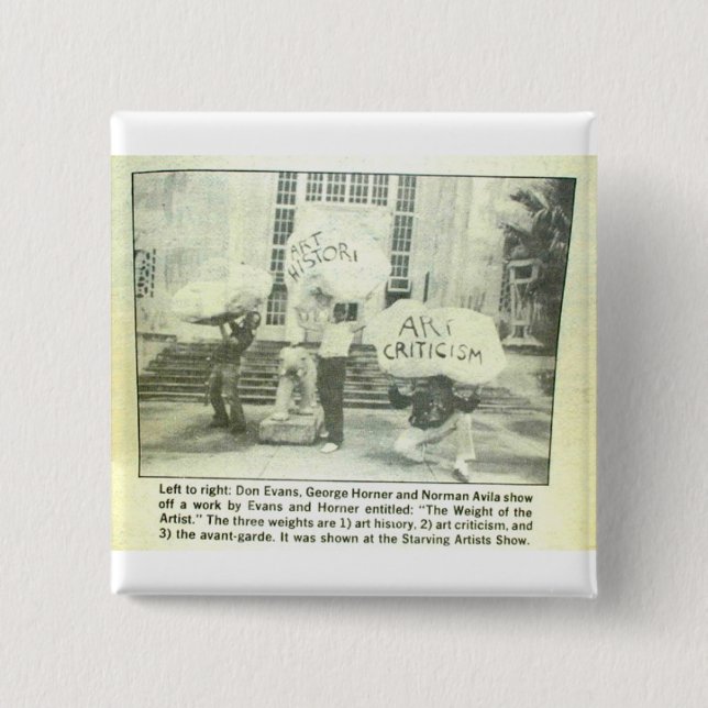 Väga av konstnären knapp (Framsida)