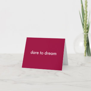 våga drömma notecard tack kort