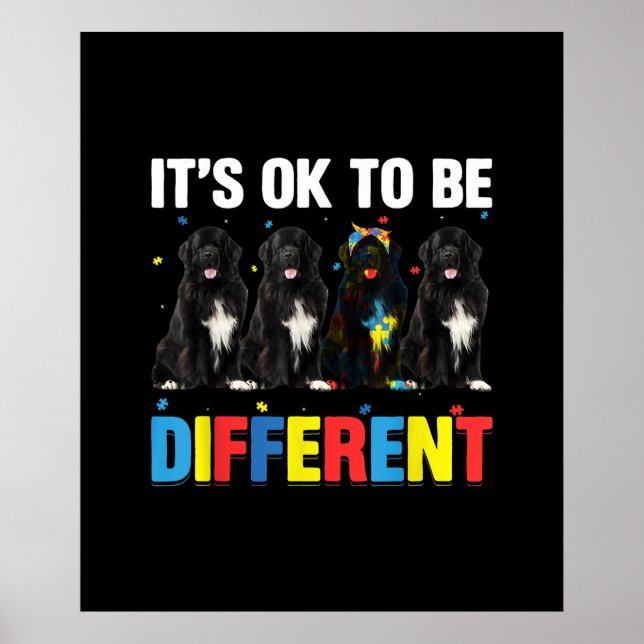 Våga vara annorlunda | Funny Newfie | Cute Newfie Poster (Framsidan)