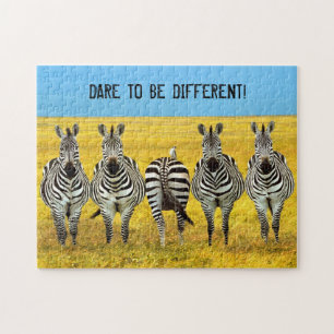 Våga vara annorlunda! Zebra Jigszons puzza Pussel