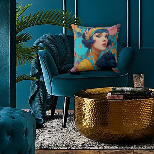 Våga vara Deco i Flapper-stil Kudde (Skapare uppladdad)