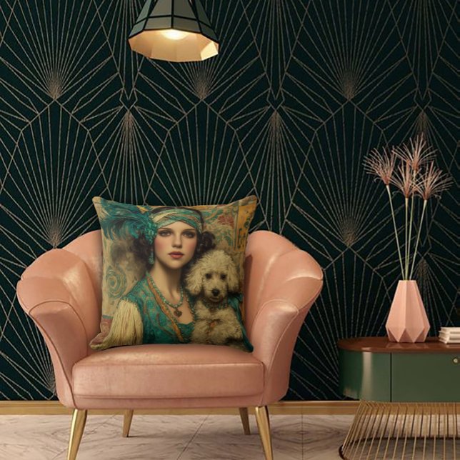 Våga vara Deco i Flapper-stil Kudde (Skapare uppladdad)