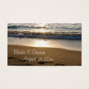 Våga vid Märkre för Sunset Wedding Favor Visitkort