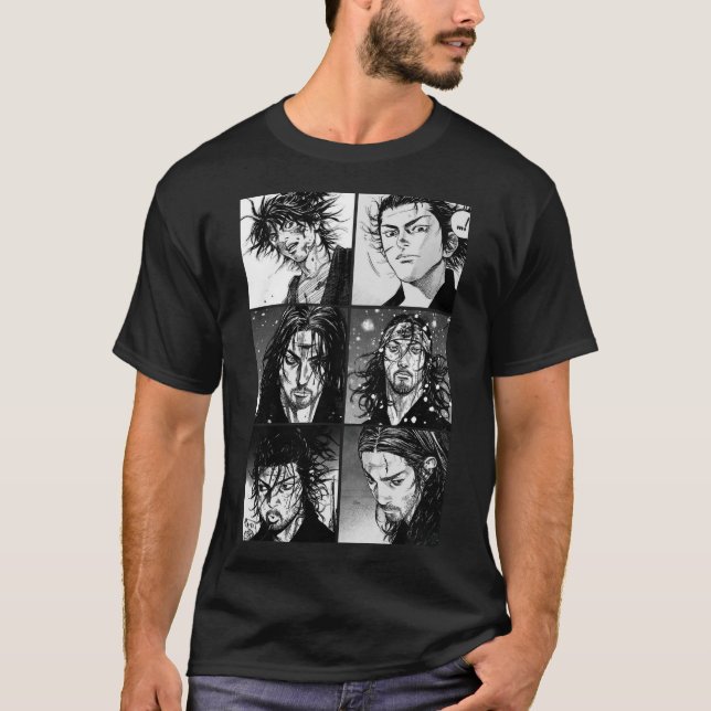 Vagabond Manga Ansikte T Shirt (Framsida)