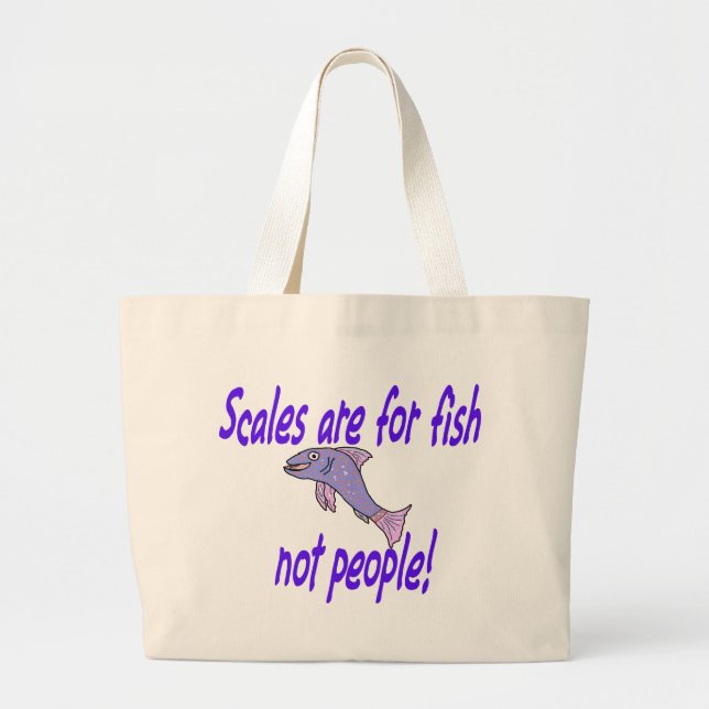 Vågar är för fiskar stor totebag jumbo tygkasse (Framsidan)