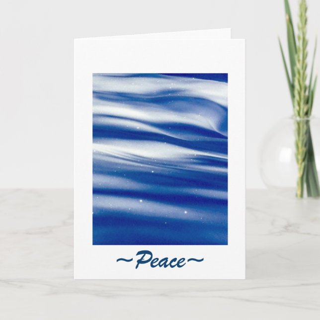 Vågar av diamanter Anteckningskort "PEACE" (Framsida)