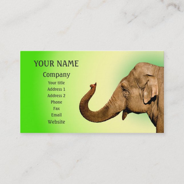 Vågar av elefant visitkort (Framsida)