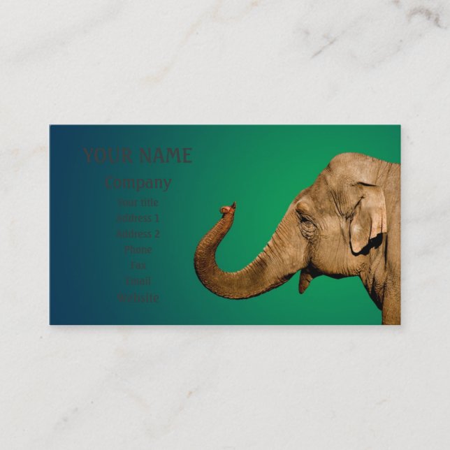Vågar av elefant visitkort (Framsida)