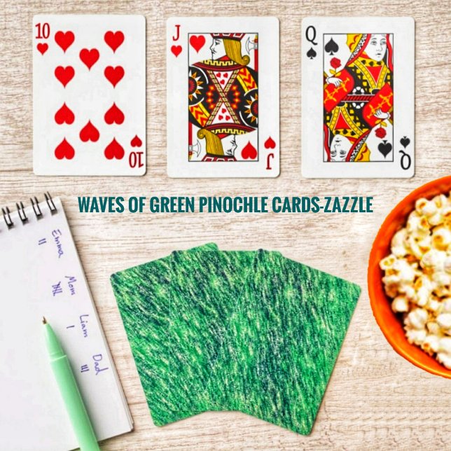 Vågar av Grönt Pinochle-kort Kortlek (Skapare uppladdad)