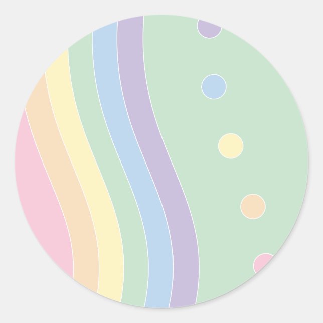 Vågar av ljus (flöde) runt klistermärke (Framsida)
